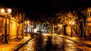 Rua Dourada Vista Noturna Da Rua Do Bom Jesus Antiga Rua Flickr