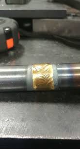 A Little Bit Of Aluminum Bronze Overlay The Weld Is About 5 8 Wide For Scale Weld Overlays Bronze