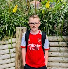 13-year-old boy taking