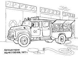As a rule, it is red in color, with a folding ladder on the roof and with flashing lights. Drawing Firetruck 135795 Transportation Printable Coloring Pages