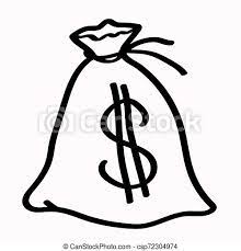 Maybe you would like to learn more about one of these? Black Money Bag On A White Background Silhouette Vector Illustration Canstock
