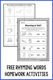 Assigning Kindergarten Homework That Works For All Kids Learning At The Primary Pond Kindergarten Homework Rhyming Words Phonics Kindergarten
