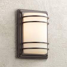 When selecting a new outdoor wall light, you should consider the direction your new fixture will cast light. Buy John Timberland Modern Outdoor Wall Light Fixture Rubbed Bronze 11 Opal Glass Sconce For Exterior House Porch Patio Deck Online In Turkey 688335007