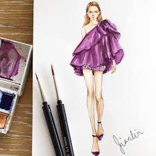 Elie Saab Fall 2018 Couture A5 Size 14 8x21cm Watercolor On Fabriano Cocktail G Fashion Illustration Dresses Dress Design Sketches Fashion Drawing Dresses 600 x 1228 jpeg 44 kb. fashion illustration dresses