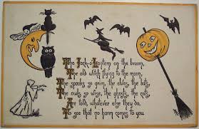 Vintage Halloween Postcard Vintage Halloween Halloween Poems Halloween Antiques