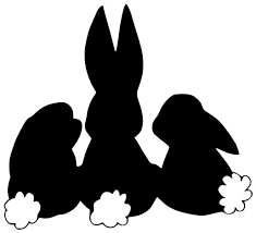 Download Free Svg File Three Easter Bunnies Backs Bunny Silhouette Rabbit Silhouette Easter Svg SVG Cut Files