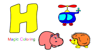Alphabet index coloring pages for kids alphabet coloring pages upper case, lower case and cursive next 10 > what beings with aa coloring page. Letter H Kids Learn Alphabet A To Z Abc Drawing And Coloring Alphabets For Children Learning The Alphabet Kids Learning Coloring Books