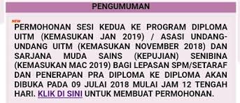 Fizik/ kimia/ sains tambahan/ sains. Uitm Seri Iskandar Infopelajar2u On Twitter Permohonan Sesi Kedua Ke Program Diploma Uitm Asasi Undang Undang Sarjana Muda Sains Senibina Mdab Bagi Lepasan Spm Setaraf Dan Penerapan Pra Diploma Ke Diploma