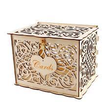 A wedding card box is a great way to decorate your welcome and gift table plus provide the perfect place for your guests to leaving their wedding cards. Wooden Wedding Card Box Diy Gift Card Money Holder Boxes With Lock For Weddings Birthdays Party Reception Walmart Com Walmart Com