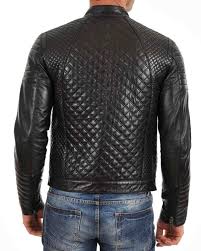Men S Quilted Motorcycle Black Genuine Lambskin Leather Biker Jacket Amazon Co Uk Clothing Leather Jacket Men Leather Jackets Women Best Leather Jackets
