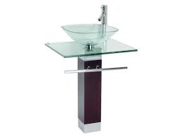 glass pedestal bathroom sink