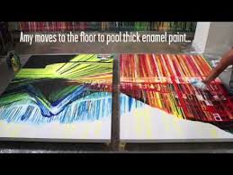Dripping Technique Painting Without Any Brushes By Rotating The Canvas Paint Without Using Any Brushes Art Lessons Art Classroom Art