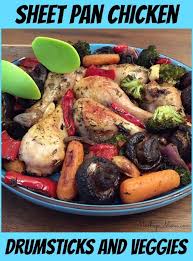 Sheet Pan Chicken Drumsticks And Veggies Is An Easy One Pan Dinner Recipe Substitute Whatever Roas Pan Chicken One Pan Dinner Recipes Baked Chicken Drumsticks