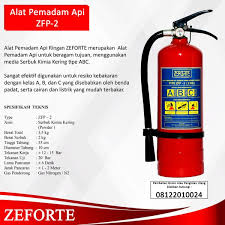 Alat pemadam api jenis debu kering (dry powder). Jual Zeforte Alat Pemadam Api Ringan Jenis Powder Isi 2 Kg Di Lapak Zeforte Bukalapak