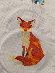 Maybe you would like to learn more about one of these? Fo Second Project Finally Finished Geometric Fox Pattern By Rocking Horse Cross Stitch On Etsy Just Need To Iron And Frame It Crossstitch