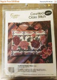 This helps you know how much cloth or fabric you need to complete back in ye olden days when i was learning to cross stitch circa 1988, counted cross stitch patterns all included little clipart directions on how to cross stitch. Vintage 1991 Kit 60461 Counted Cross Stitch Southwest Roses Pillow Candamar Designs Golden Bee New Sealed Kits Sewing Needlecraft Truongsinhhoc Com Vn