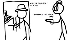 The meme is supposed to be a funny way of showing that parents often enter their children's rooms with no actual idea what they are doing, asking if he is 'winning' and assuming he is playing some kind of video game. Are Ya Winning Son Memes