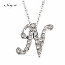 You'll receive email and feed alerts when new items arrive. Kopen Goedkoop 2016 Fashion Design Verzilverd Crystal Rhinestone Initial Alfabet N Hanger Kettingen Prijs Koopqlgh