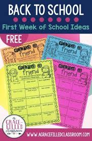 Free Back To School Ideas And Activities Get To Know Your Students And Com First Week Of School Ideas First Day Of School Activities Back To School Activities