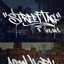 Custom lettering font with graffiti effect vector. 2021 S Best Selling Graffiti Fonts