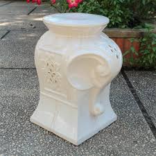 International Caravan Opg 074 Aw Contemporary Ceramic Elephant Garden Stool