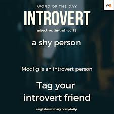No one person is completely an introvert or completely an extrovert. Pin On Word Of The Day With Meaning