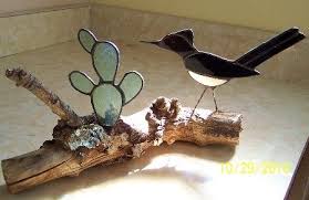 Bird Sitting On Window Sill Meaning Stained Glass Roadrunner Cactus On Driftwood Designs In Stained Glass Glass On Artfire Stained Glass Panels Stained Glass Flowers Stained Glass
