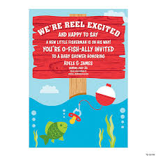 When to send out baby shower invites. Personalized Little Fisherman Baby Shower Invitations Oriental Trading