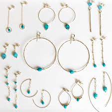 ayanはinstagramを利用しています オールシーズン使える all 14kgfのターコイズピアス hawaiiで購入してきた石をやっと使えた ポストピアスが苦手でしたらフックに付け替え可能 beaded jewelry diy beaded jewelry handcrafted jewelry