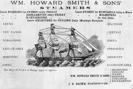 Wm Howard Smith And Sons Steamers Travelled Brisbane To Maryborough Every Friday Local Agent Was J E Brown Circa 1865 Slq Rockhampton Geelong Newcastle
