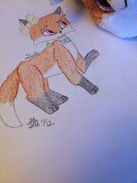 Kawaii fox in winter snow art with snowflakes. Drawing Of Slick The Beanie Boo Amino Amino