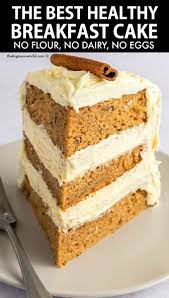 Cinnamon Breakfast Cake No Flour Or Eggs The Big Man S World Recipe Breakfast Cake Vegan Cake Recipes Vegan Desserts