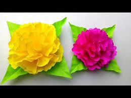Amazing Carnation Flower With Paper Easy Carnation Flower With Paper Beuatiful Carnation Flower Carnation Flower Paper Flowers Diy Crepe Paper Flowers Diy