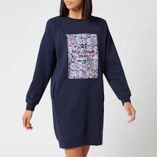 Download the vector logo of the karl lagerfeld brand designed by karl lagerfeld in encapsulated postscript (eps) format. Karl Lagerfeld Women S Floral Address Logo Sweat Dress Peacoat Thehut Com