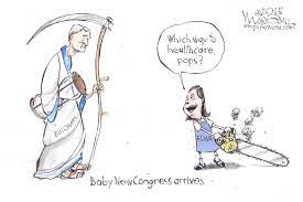 Bush de 2006 à 2009. Marquil Cartoon Baby New Congress Arrives The Adirondack Almanack