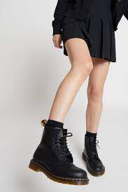 Dr Martens 1460 8 Eye Smooth Boot Black Karen Walker