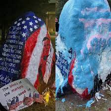 Unhinged: A beautiful memorial of Charlie Kirk was destroyed last night at  UNC-Wilmington with the trans “pride” colors…