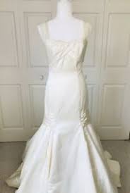 Details About Marisa Ivory Silk Couture Wedding Dress Small Size 8 Bustle Train Fit Flare