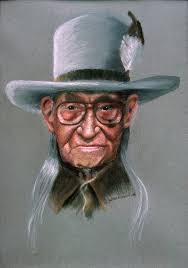 Chief James Holy Eagle Pastel Portrait