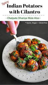 Spicy Indian Potatoes With Cilantro Potatoes Curry Spicy Dhaniya Indianrecipe Aloo Indian Food Recipes Indian Food Recipes Vegetarian Spicy Recipes