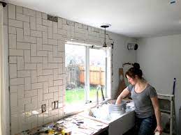 But they also serve as a decorative focal point in most kitchens, which can make picking a tile design tricky. Straight Herringbone Tile Backsplash Tutorial Create Enjoy
