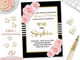 Classy Birthday Quotes For Women 50 Off Sale Classy And Fabulous Black Stripes Birthday Invitation Modern Gold Glitters Birthday Birthday Invitations Birthday Celebration Quotes Invitations
