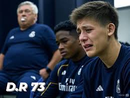 Arda Guler crying after Ancelotti left him on the bench again 🥺👶