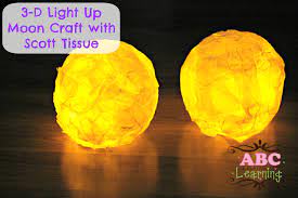 See more ideas about moon crafts, crafts, moon. 3 D Light Up Moon Craft With Scott Tissue Scottvalue Sponsored