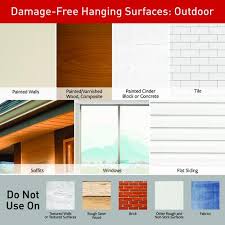 Command has an outdoor line of products (link to amazon) that stick to. 3m Command Outdoor Small Foam Refill Strips 16 Pack At Menards