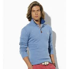 Ralph Lauren Men Mesh Cotton Half Zip Sweaters Light Blue Http Www Ralph Laurenoutlet Com Sweater Outfits Men Pullovers Outfit Sweaters