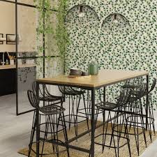 Papier Peint Intisse Sanae Coloris Blanc Vert Eucalyptus Papier Peint 4murs Papier Peint Papier Peint Intisse Cuisine Papier