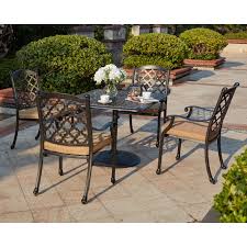 Outdoor Darlee Madison 5 Piece Aluminum Square Patio Dining Set Outdoor Furniture Sets Dining Set 5 Piece Dining Set