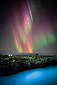 Northern Lights Over The Blue Lagoon Iceland Iceland Travel Northern Lights Blue Lagoon Iceland