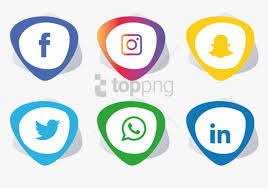 Modern nature leaf and care hand logo icon on transparent background png. Free Png Social Media Icons Set Transparent Background Social Media Logos Png Download Kindpng
